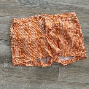 Orange/white Banana Republic shorts sz8